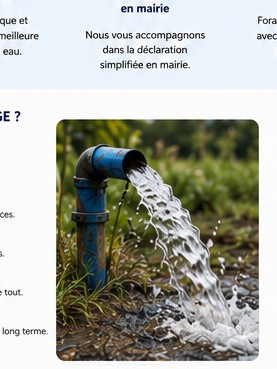 Source d'eau et installation de puits